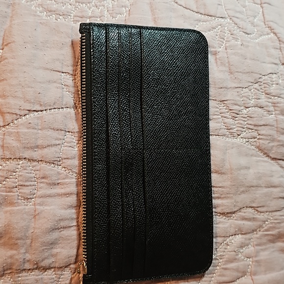 COACH BLACK PEBBLE LEATHER WRISTLET COACH - Picture 7 of 8